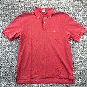 Brooks Brothers Performance Polo Shirt Men Medium M Orange Original Fit Casual